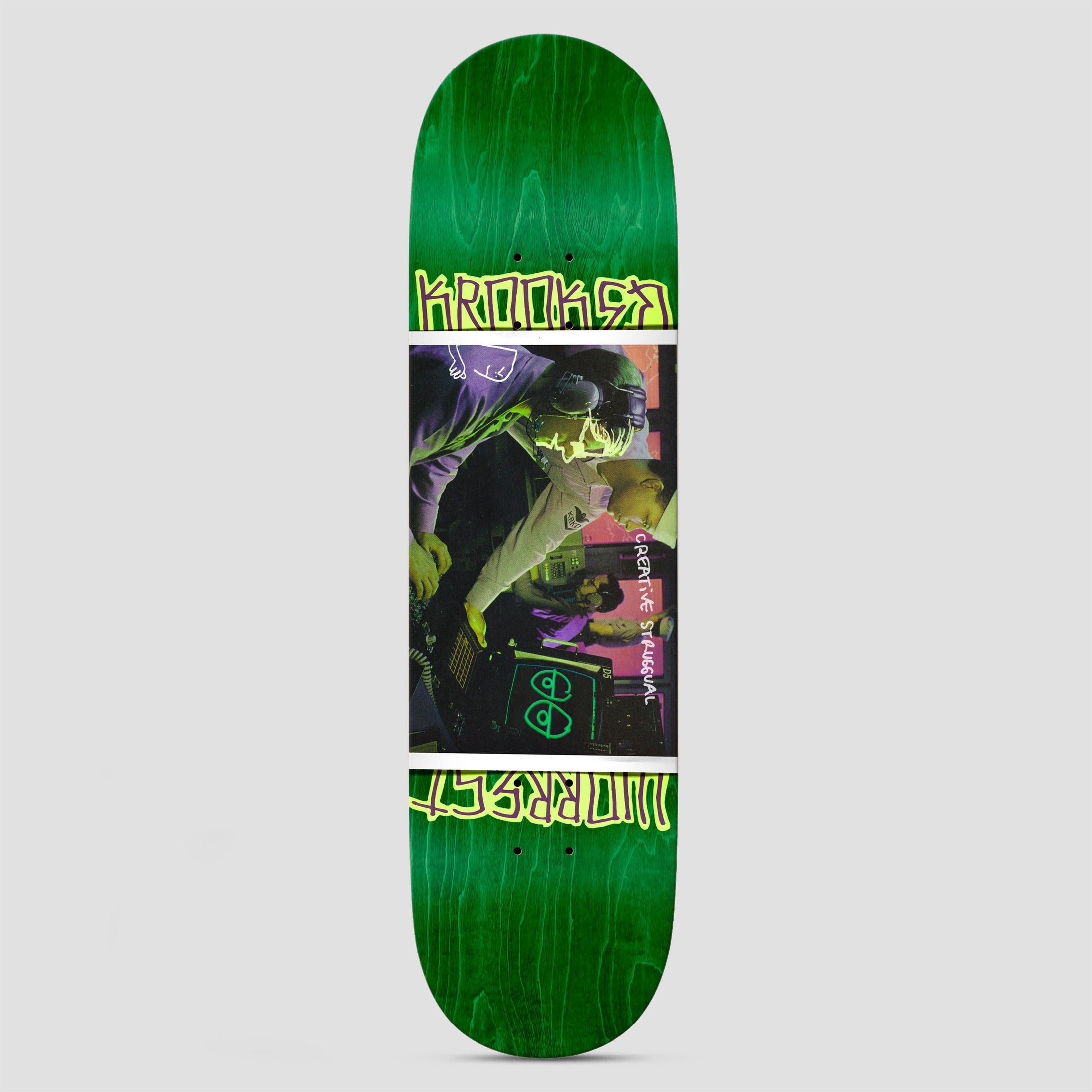 Krooked 8.25 Worrest Struggual DBX Skateboard Deck Green/Purple