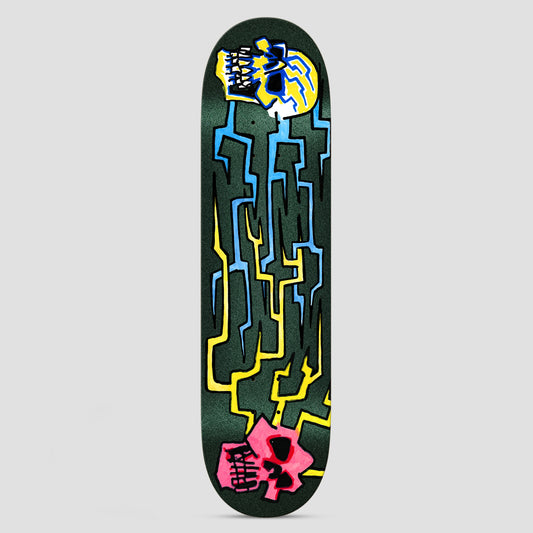 Krooked 8.3 Worrest Skulls And Bolts Twin Tail Slick Skateboard Deck