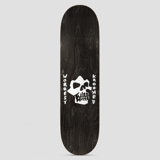 Krooked 8.3 Worrest Skulls And Bolts Twin Tail Slick Skateboard Deck