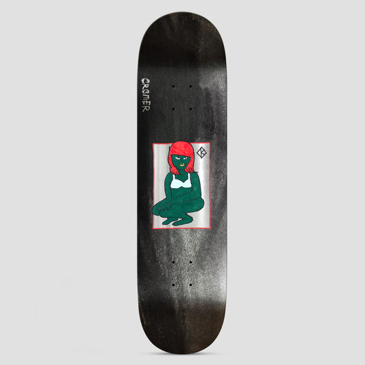 Krooked 8.25 Cromer The Green Lady DBX Skateboard Deck Grey
