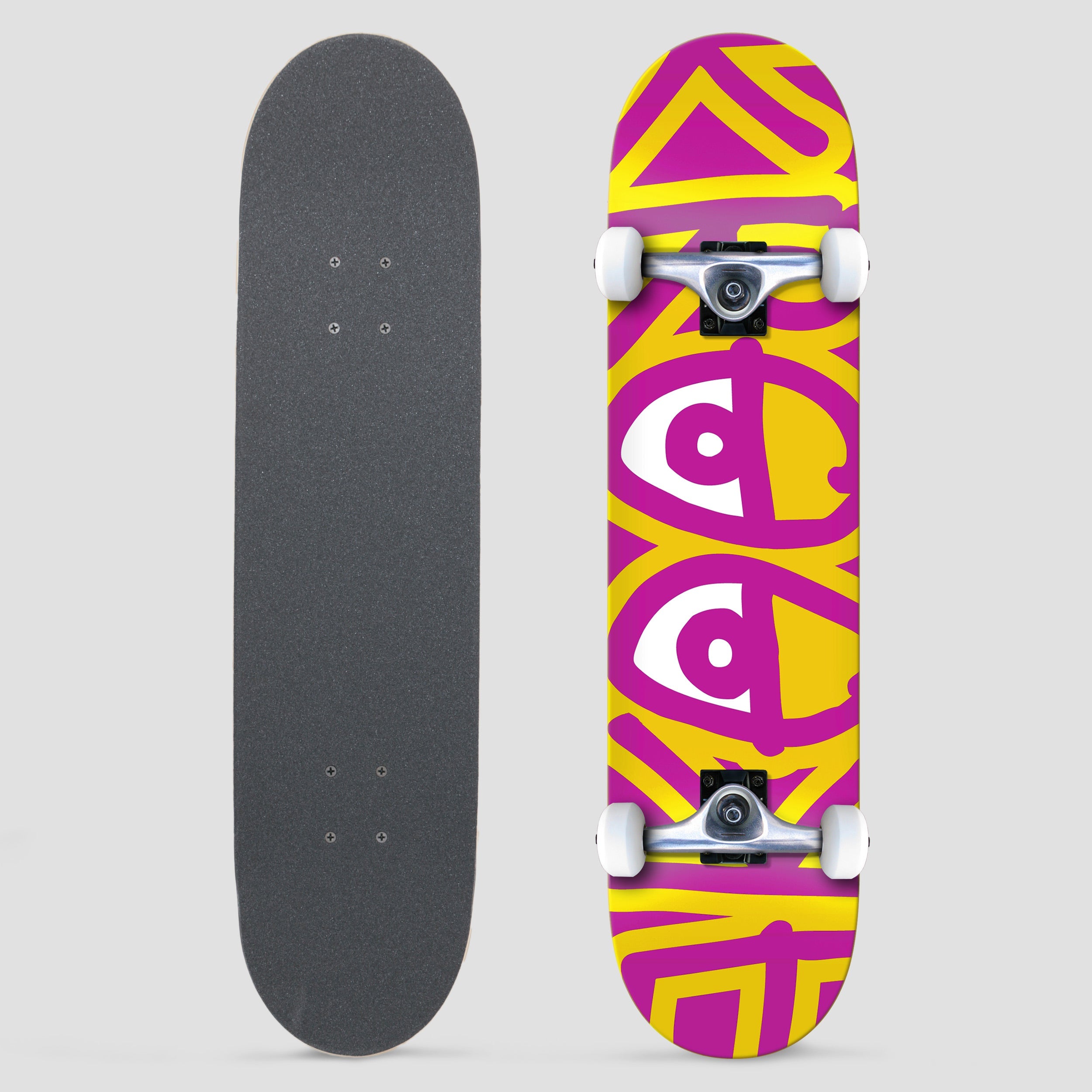Krooked 7.5 Team Big Eyes Complete Skateboard Pink – Slam City Skates