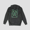 Load image into Gallery viewer, Krooked Moonsmile Raw Hood Black / Green
