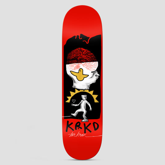 Krooked 8.5 Knox Brain And Bird Skateboard Deck Orange