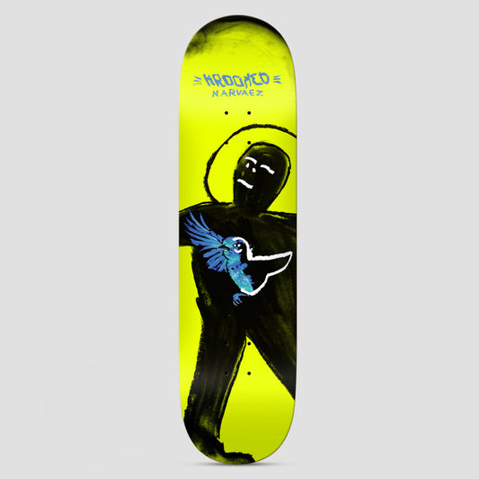 Krooked 8.25 Narvaez Blue Bird Yellow Skateboard Deck Yellow
