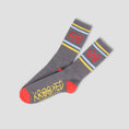 Load image into Gallery viewer, Krooked Eyes Socks Charcoal / Blue / Yellow / Red

