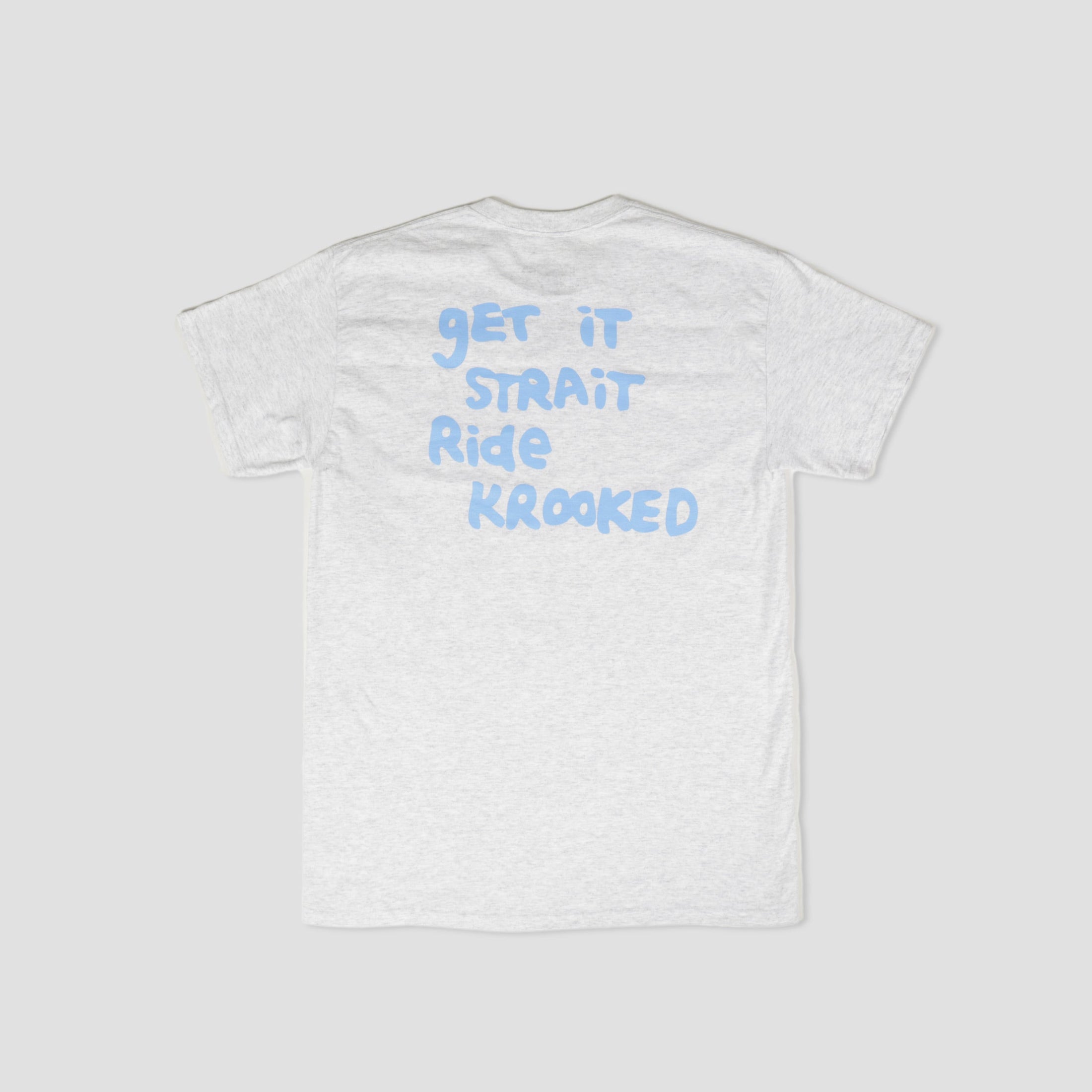 Krooked Strait Eyes T-Shirt Ash / Light Blue