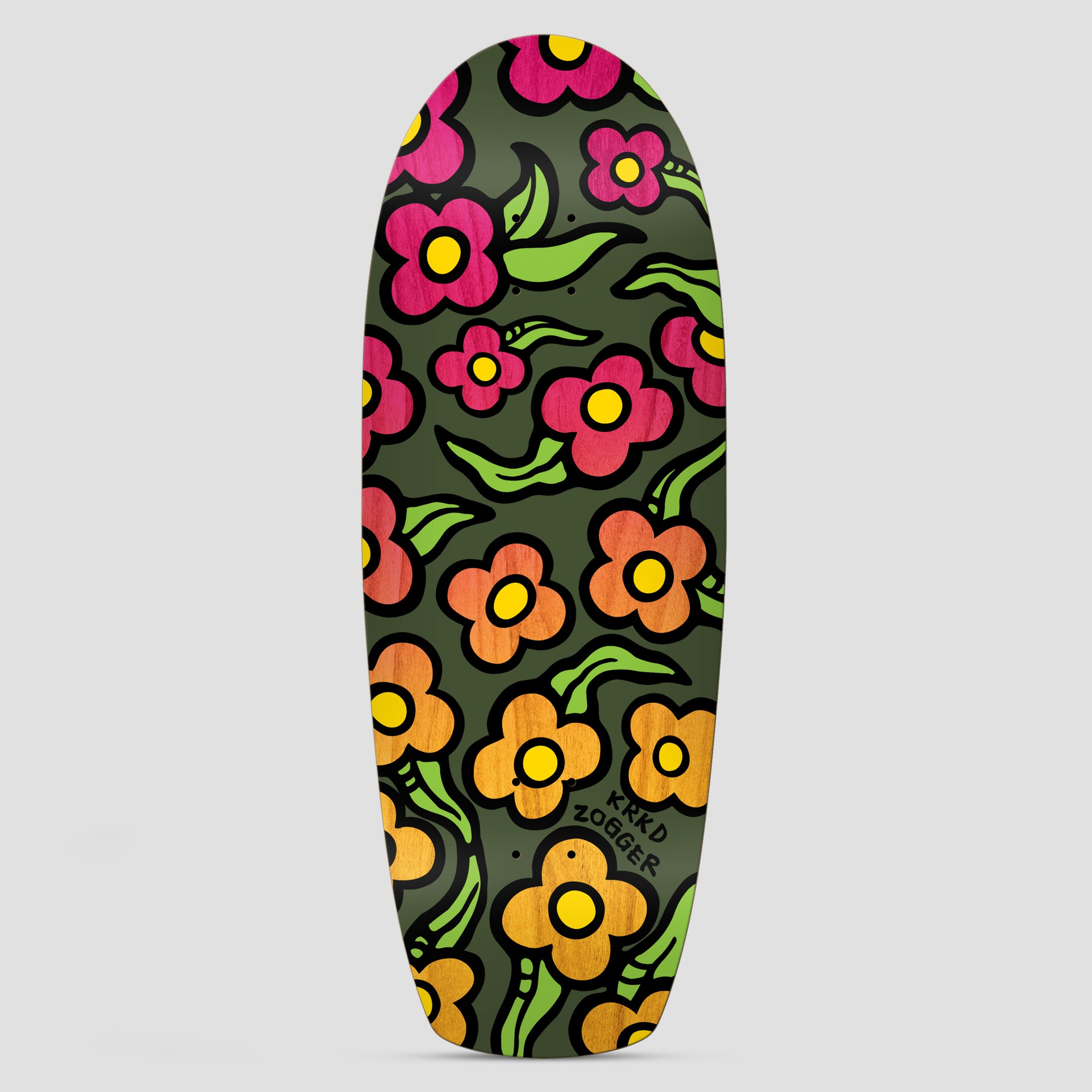 Krooked 10.75 Team Zogger Widstyle Flowers Skateboard Deck