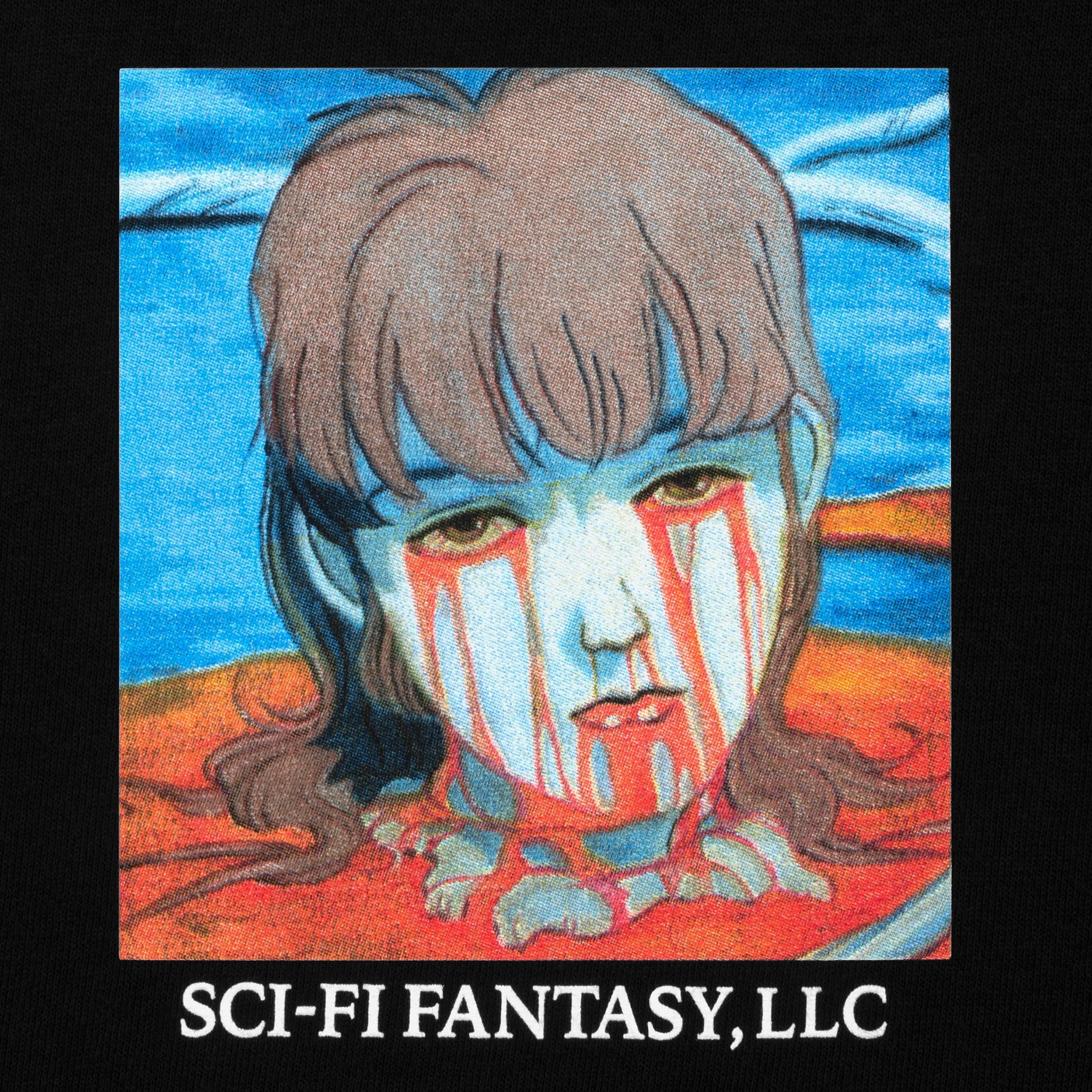 Sci-Fi Fantasy Leaking Eyes T-Shirt Black