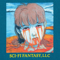 Load image into Gallery viewer, Sci-Fi Fantasy Leaking Eyes T-Shirt Sea Blue
