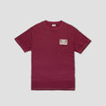 Load image into Gallery viewer, Passport X Evisen Logo Lock Up T-Shirt Burgundy
