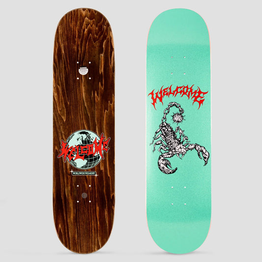 Welcome 8.5 Mace Popsicle Skateboard Deck Teal Glitter