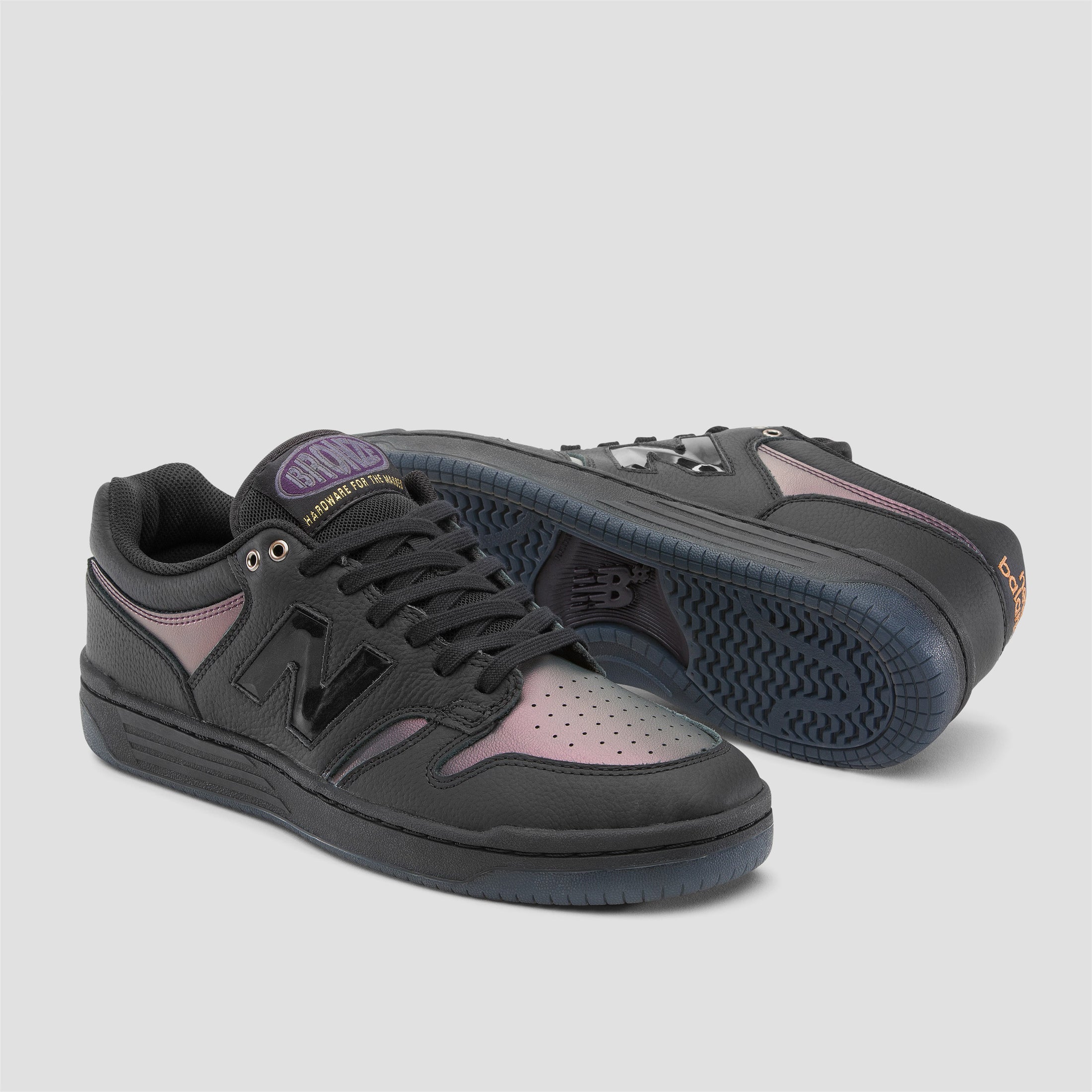 New Balance X Bronze 56K 480 Skate Shoes Black Purple