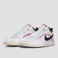Load image into Gallery viewer, Nike SB React Leo Premium Skate Shoes White / Midnight Navy / University Red / White
