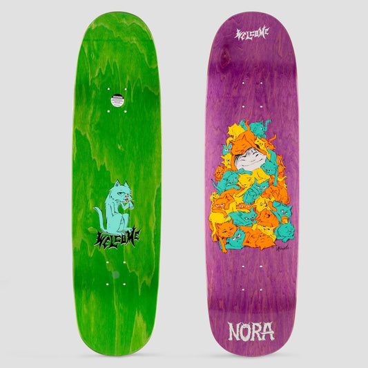 Welcome 8.8 Nora Purr Pile on Sphynx Skateboard Deck Purple