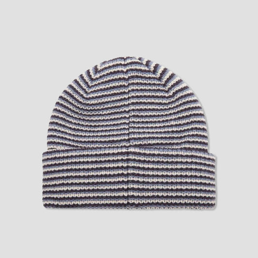 Obey Parker Striped Beanie Coronet Blue