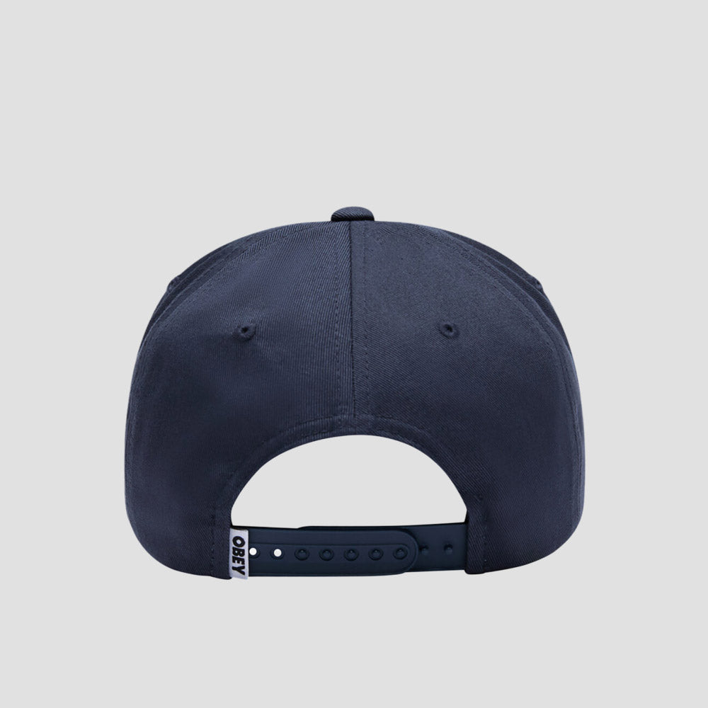 Obey Pictures 5 Panel Snapback Cap Navy