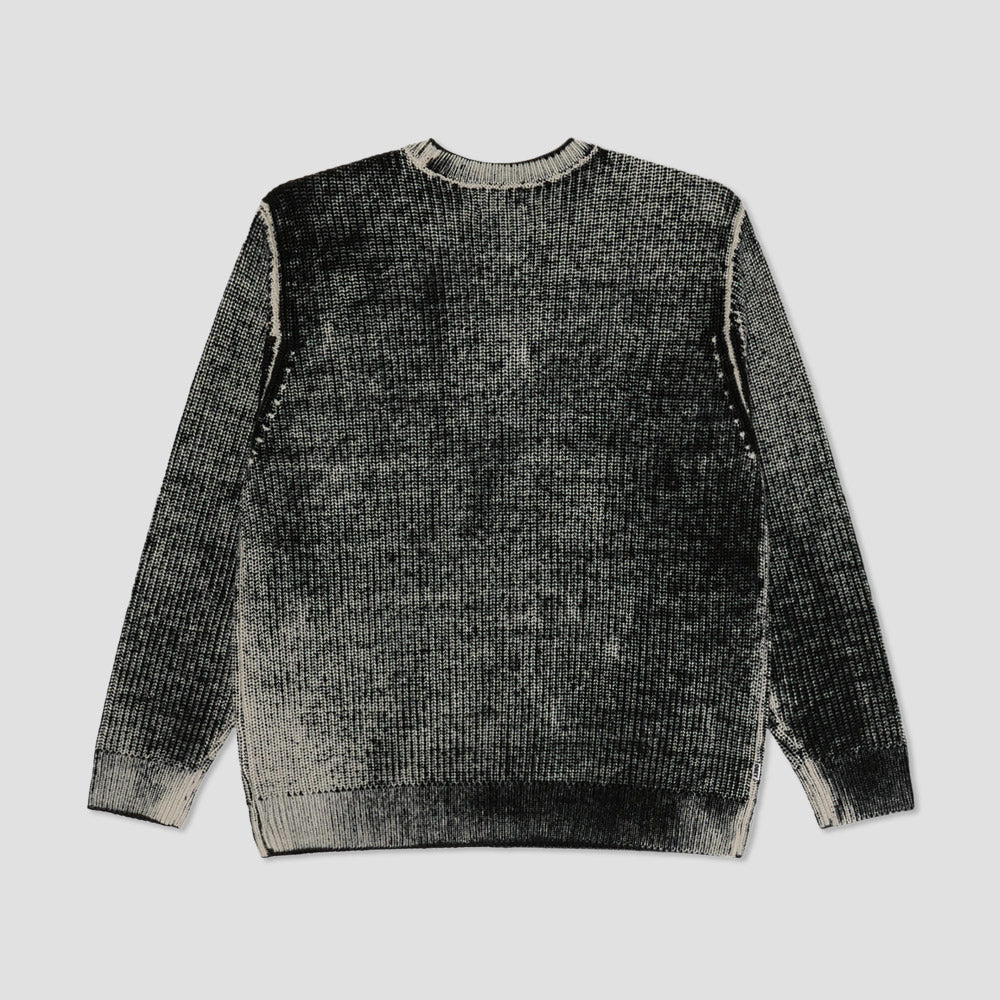 Obey Spray Effect Sweater Dark Black
