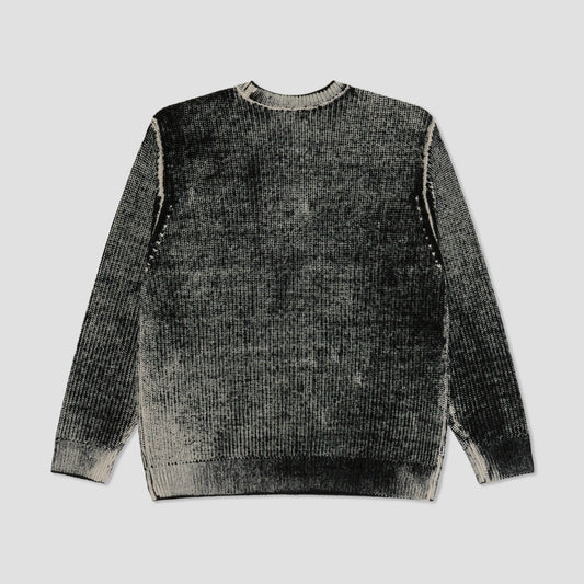 Obey Spray Effect Sweater Dark Black