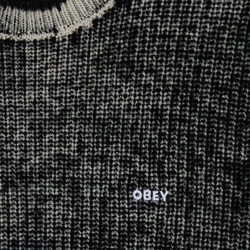 Obey Spray Effect Sweater Dark Black