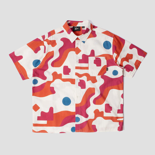 By Parra Abstract Mountain Shortsleeve Shirt Red