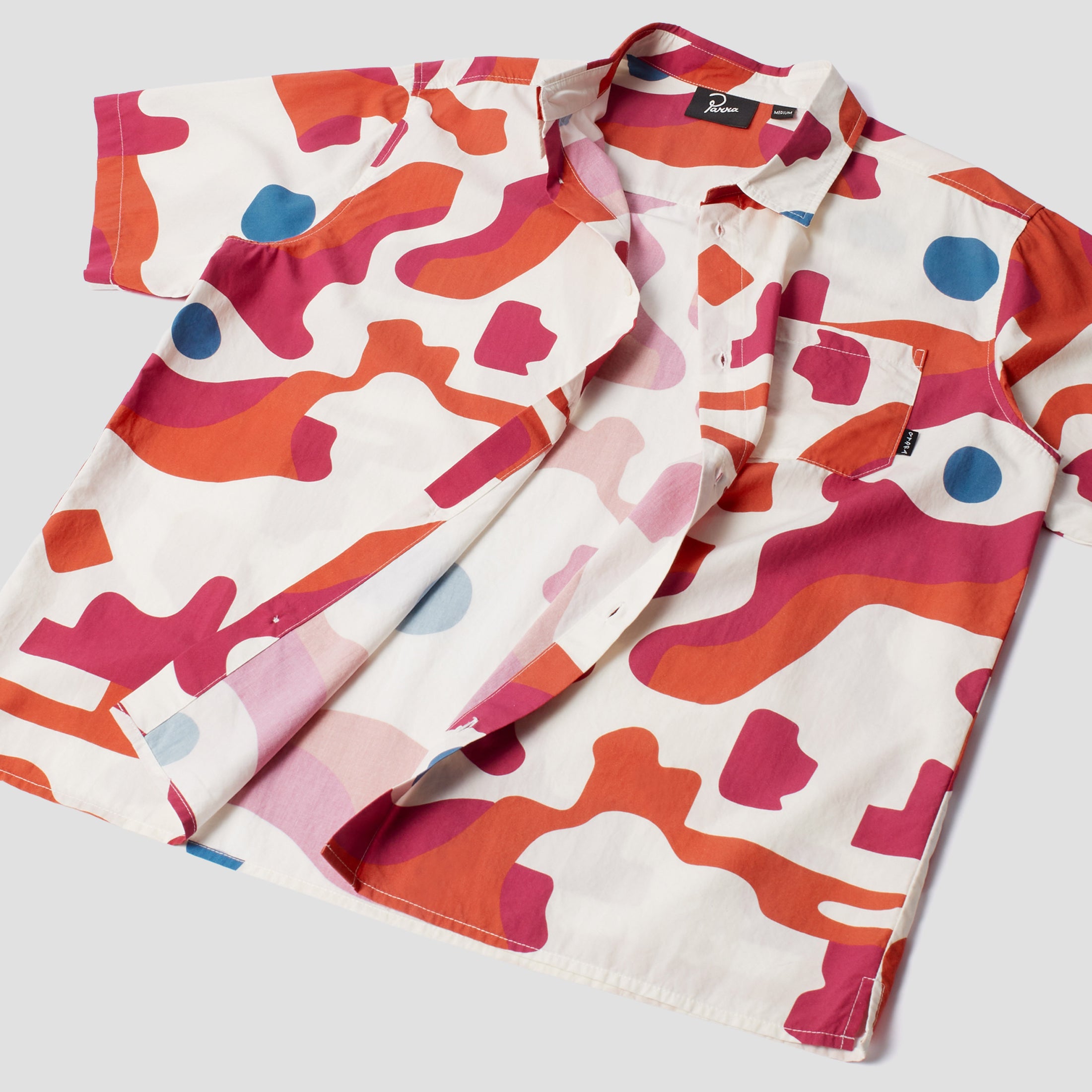 By Parra Abstract Mountain Shortsleeve Shirt Red
