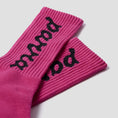 Load image into Gallery viewer, By Parra Lowercase Script Logo Crew Socks Hot Pink
