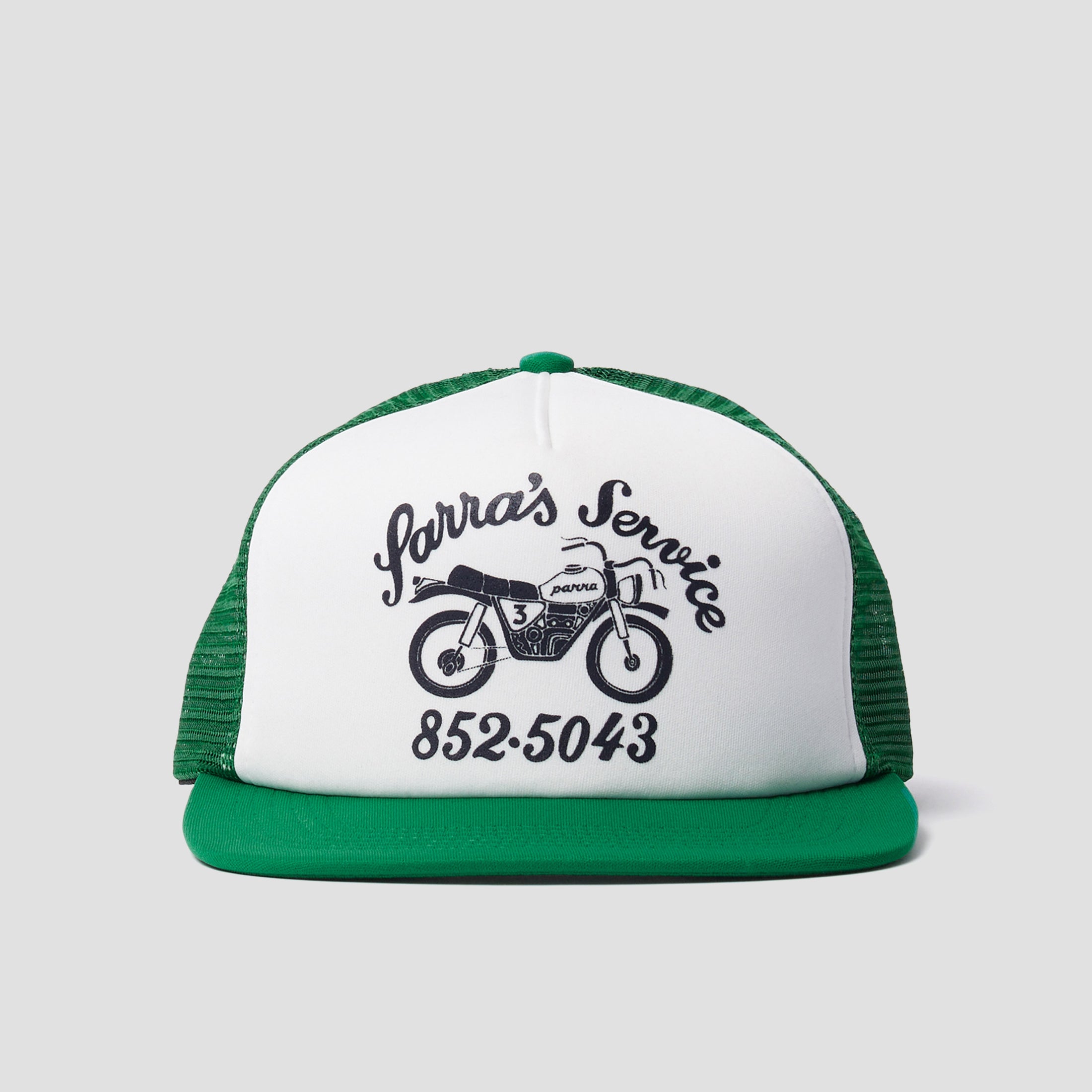 By Parra Moto Service 5 Panel Hat Green