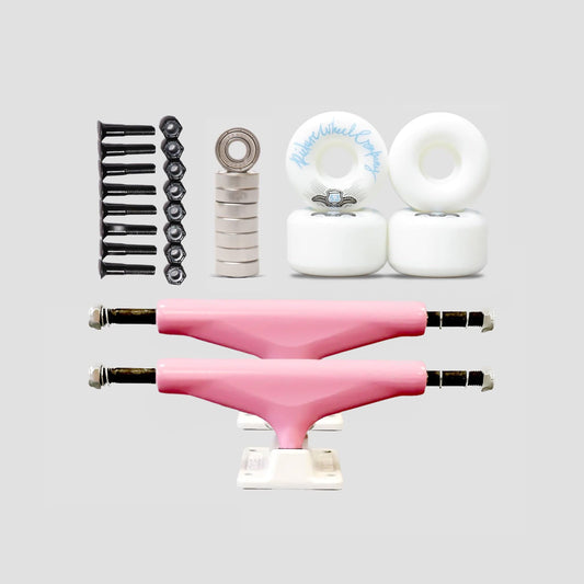 Picture Wheel Company Undercarriage Kit 5.25" (7.75"- 8.25") Pink/White