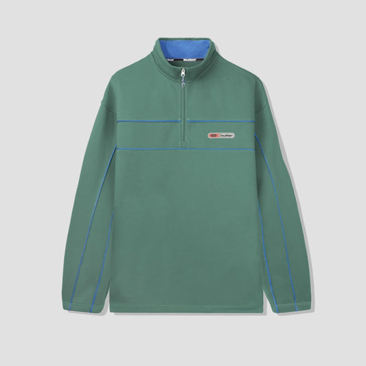 Butter Goods Pipe 1/4 Zip Pullover Sage