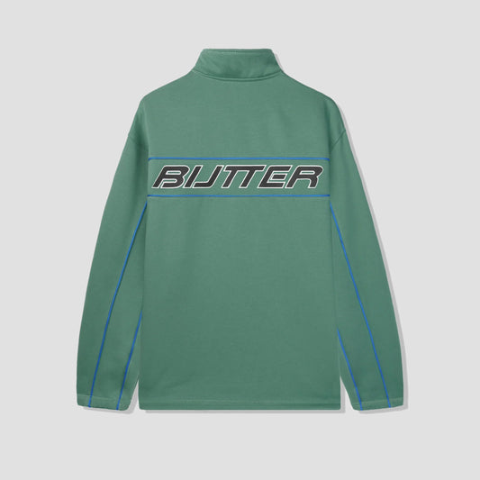 Butter Goods Pipe 1/4 Zip Pullover Sage