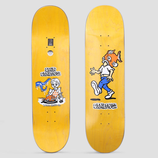 Polar 7.875 Shin Sanbongi Fish Head Skateboard Deck Yellow