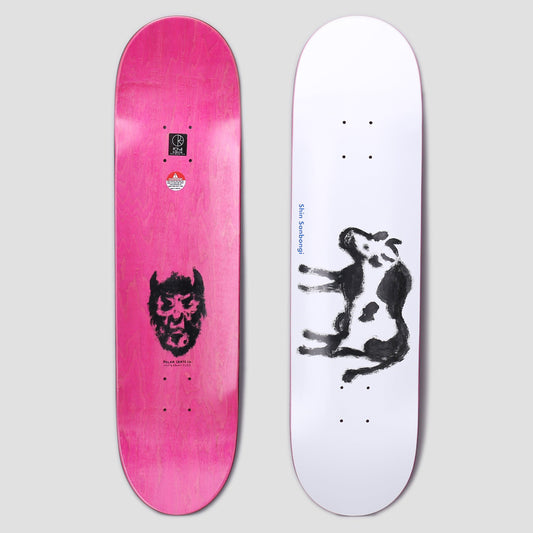 Polar 8.5 Shin Sanbongi Cow & Devil Skateboard Deck White