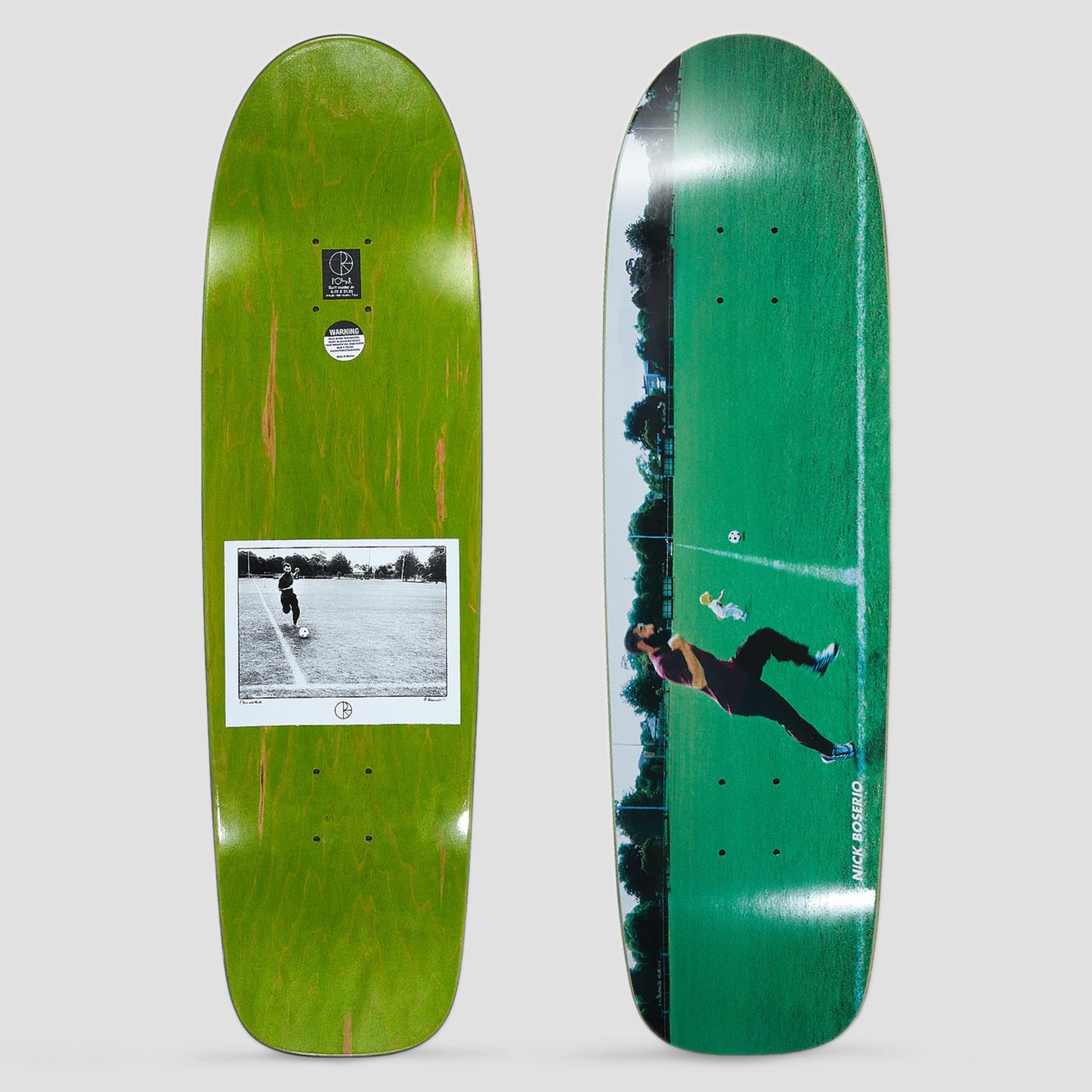 Polar 8.75 Surf Jr Shape Nick Boserio Cleo Run Skateboard Deck Green