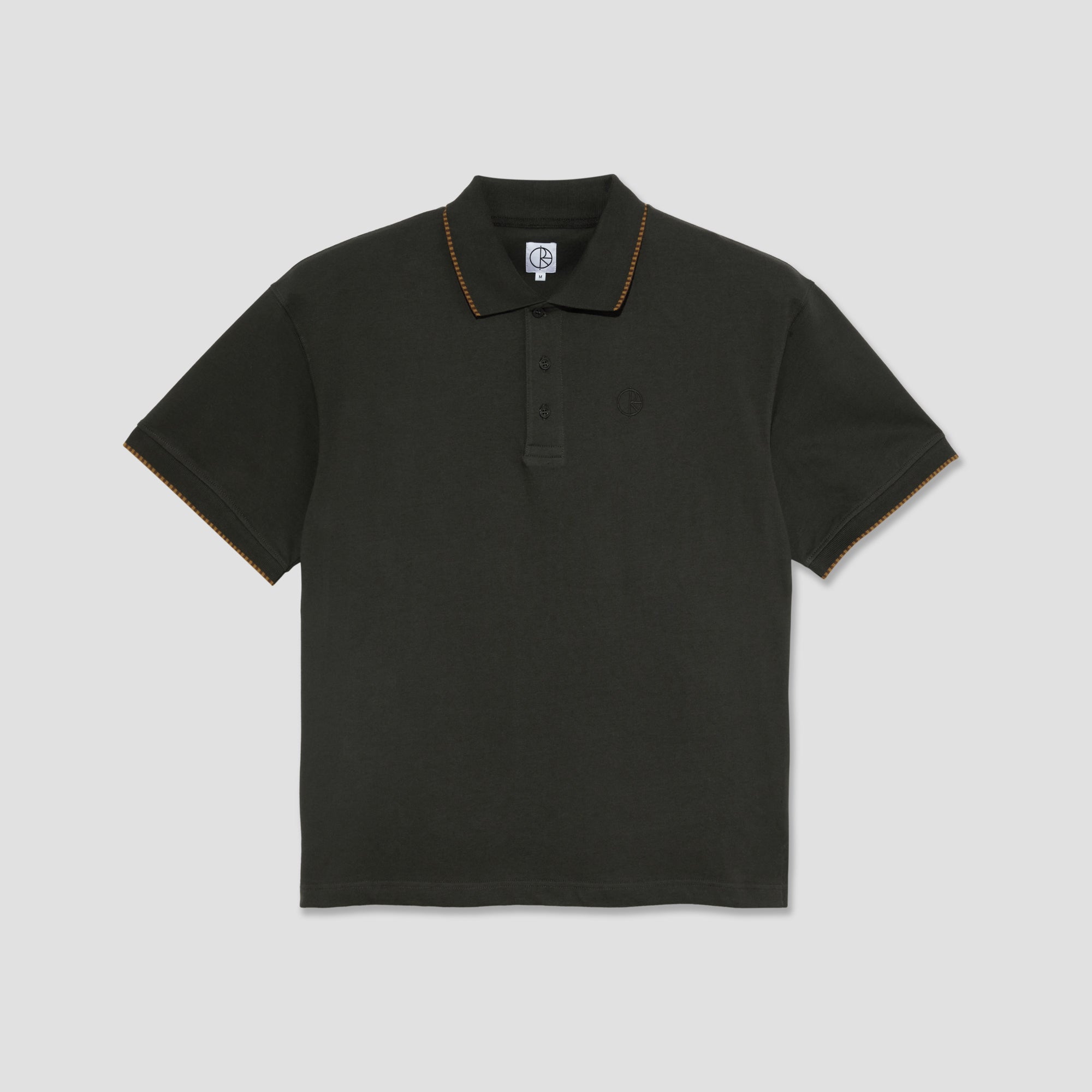 Polar Checkered Surf Polo Shirt Dirty Black