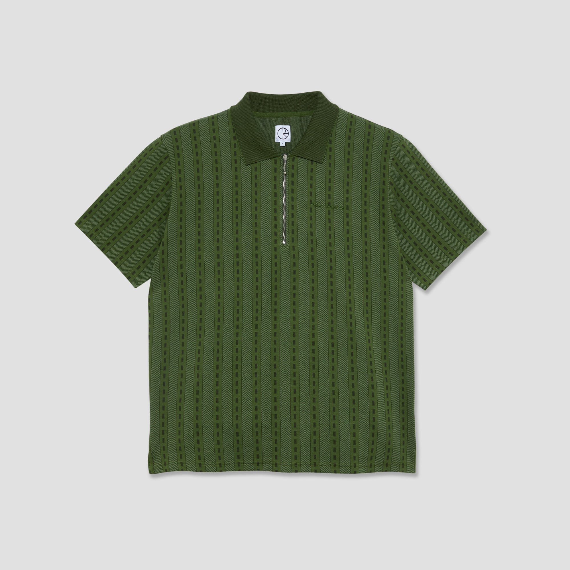 Polar Road Zip Polo Shirt Dark Green