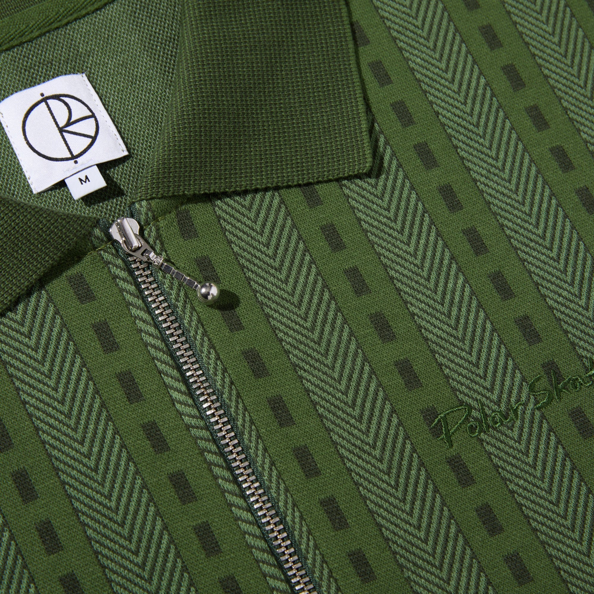 Polar Road Zip Polo Shirt Dark Green