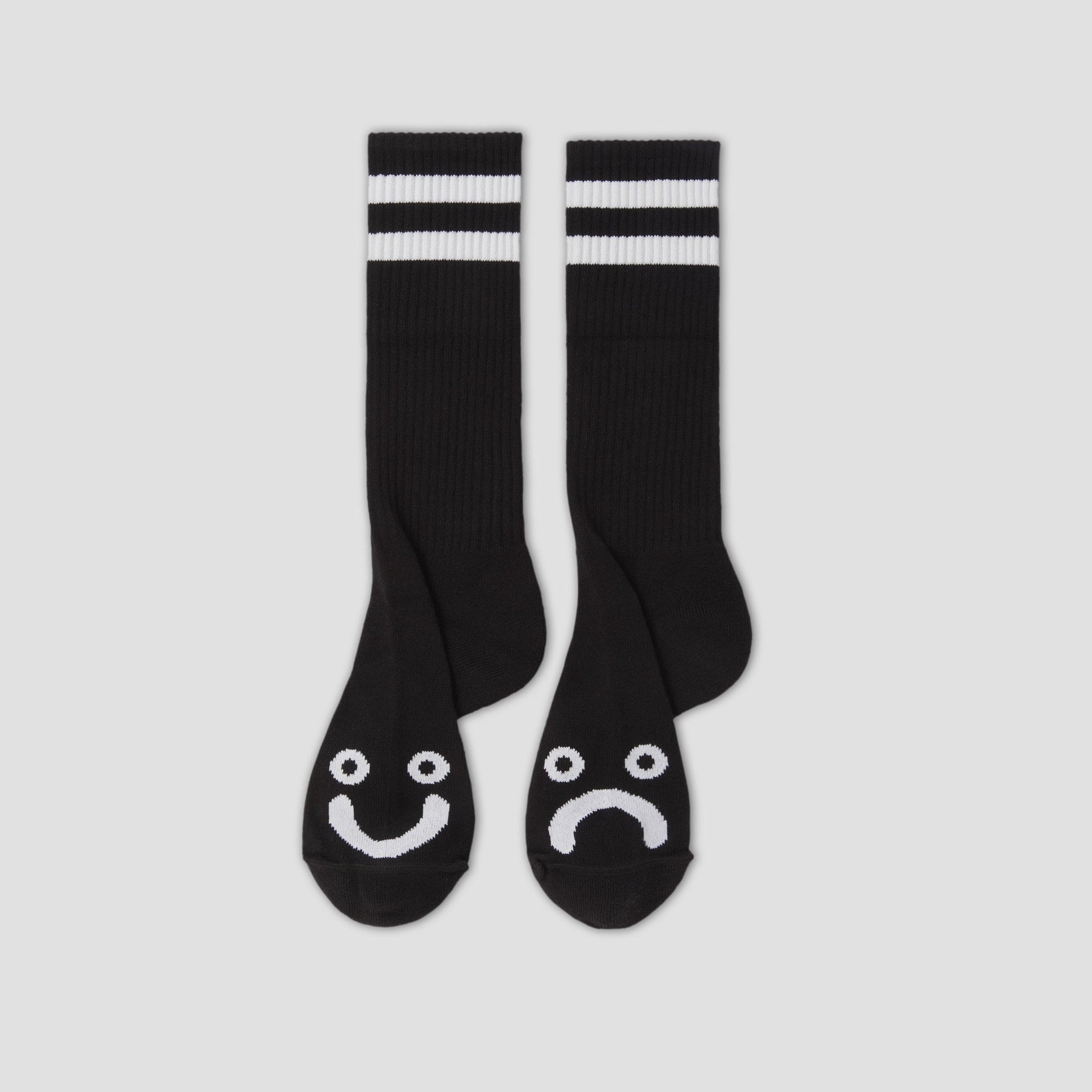 Polar Happy Sad Socks Long Black