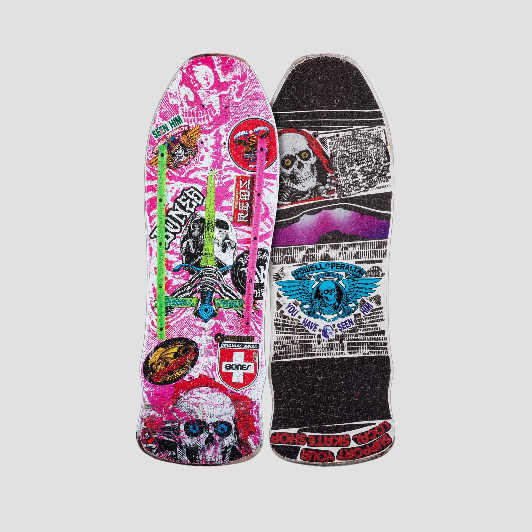 Powell Peralta Skull and Sword Jigsaw Puzzle Pink