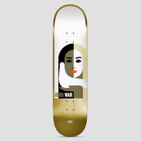 Real 8.25 Ishod Peace Ltd Foil Skateboard Deck Gold