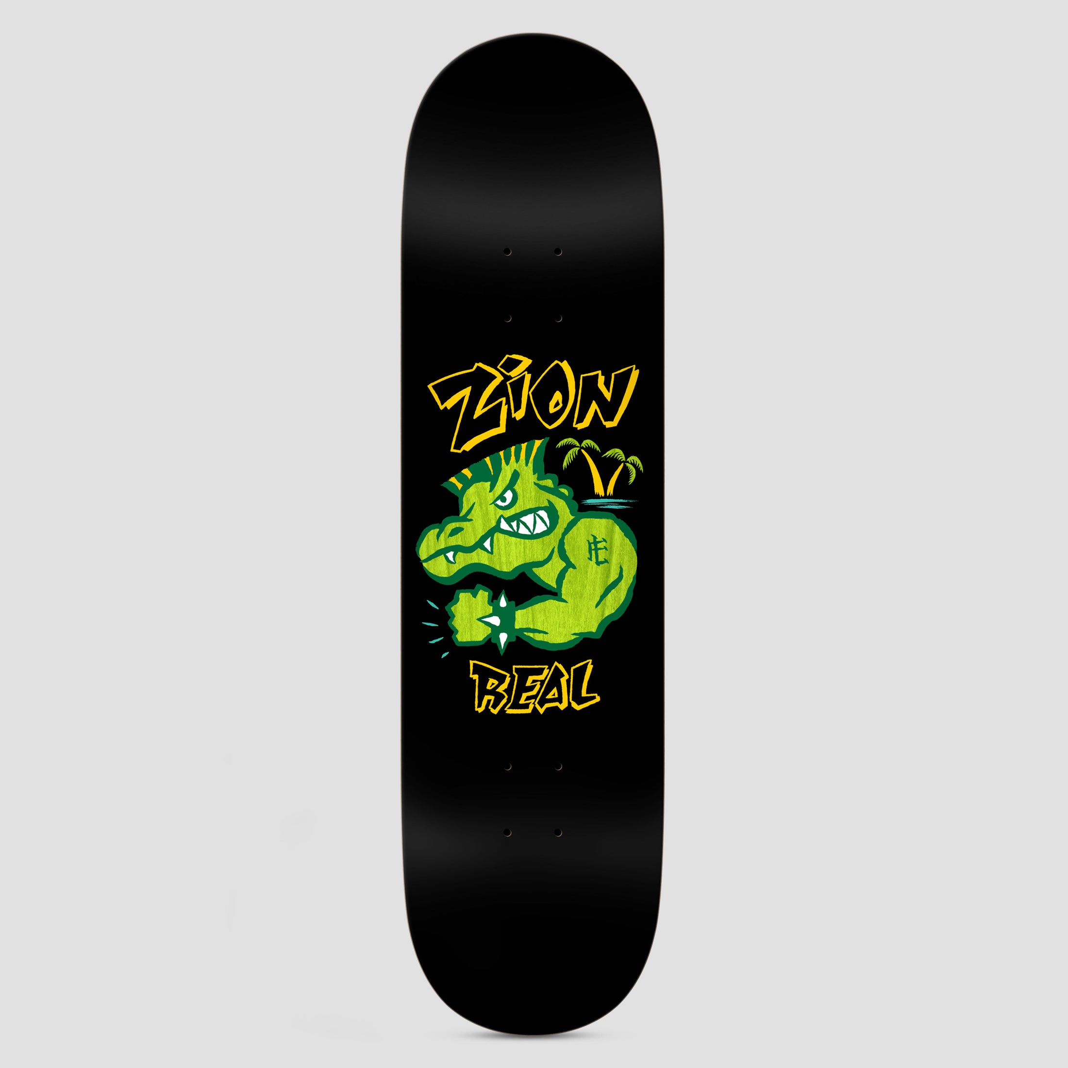 Real 8.5 Zion Bad Gator Heavy Weight Skateboard Deck Black