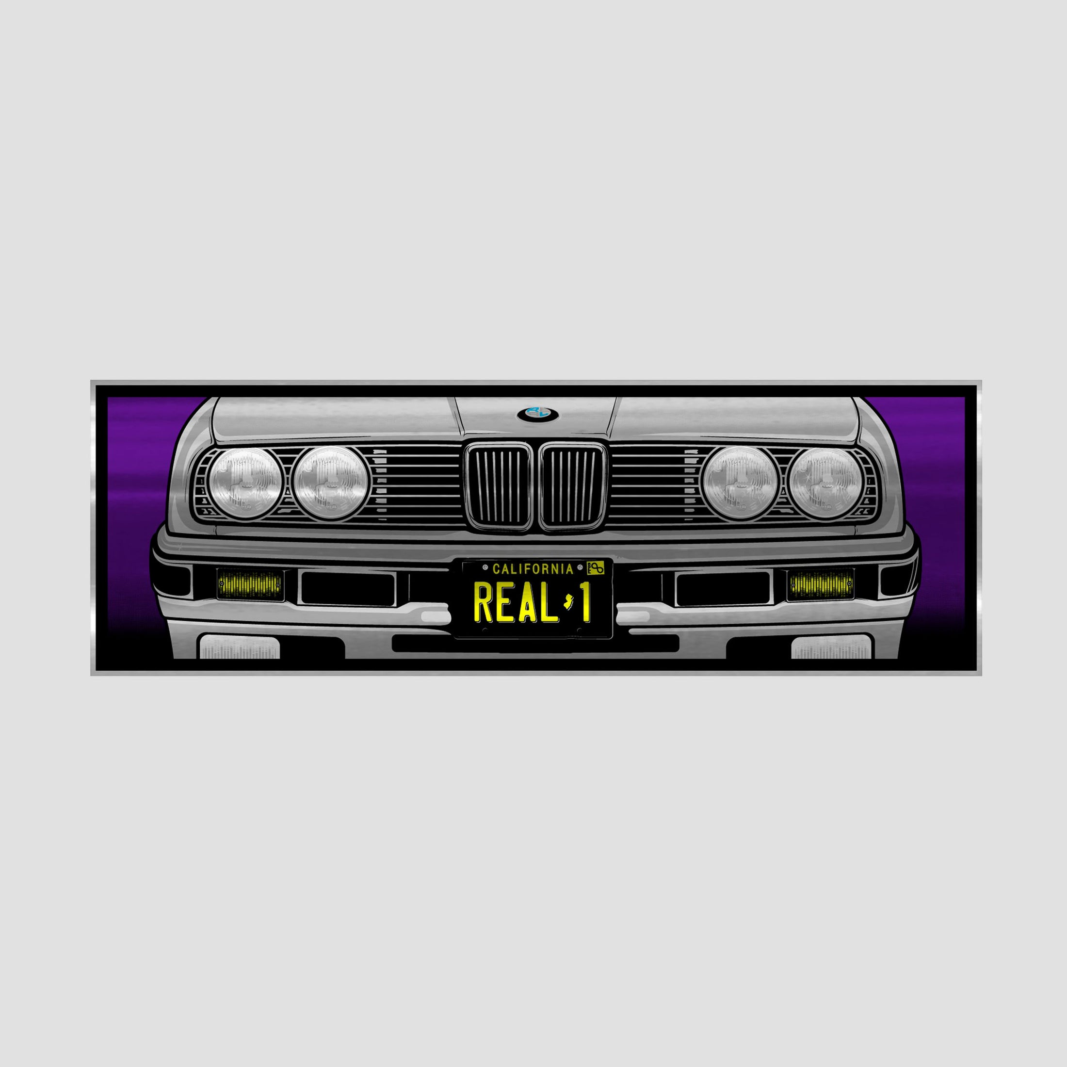 Real Grille Sticker 6" Purple
