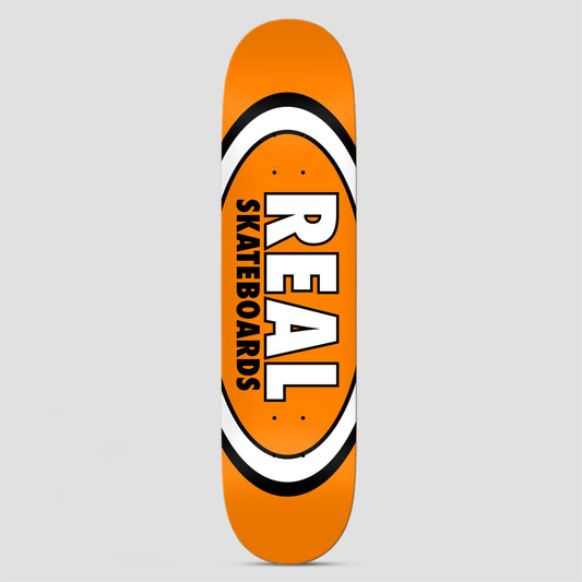 Real 7.5 Team Classic Oval Skateboard Deck True Mid Orange