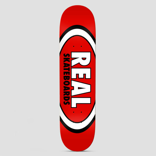 Real 8.12 Team Classic Oval Skateboard Deck Red