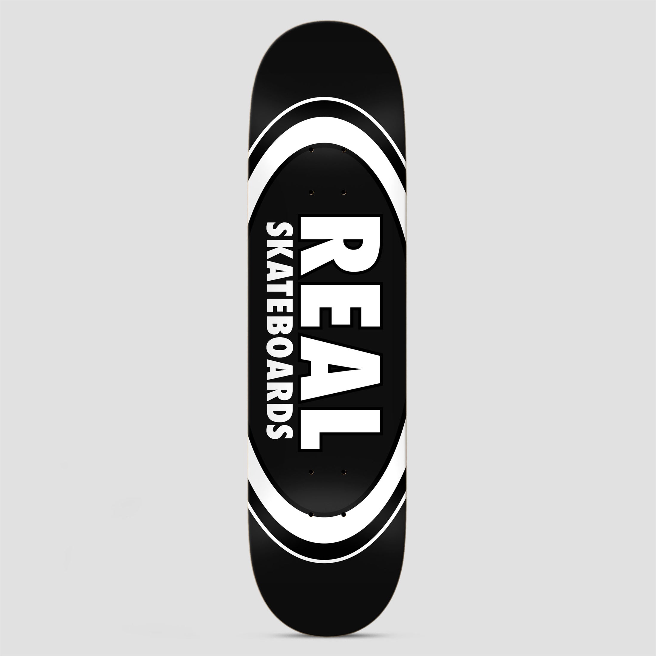 Real 8.25 Team Classic Oval Skateboard Deck Black
