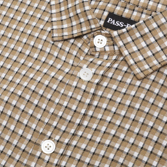 Passport Workers Check Shirt Shortsleeve Sand