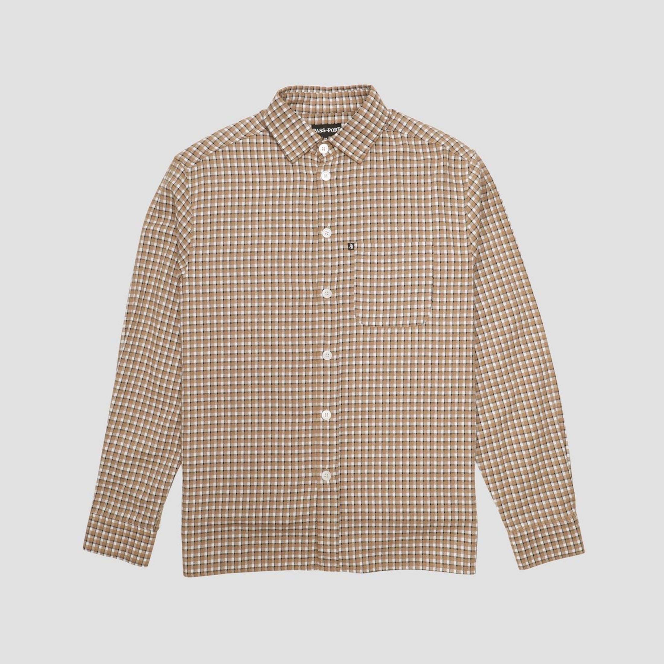 Passport Workers Check Shirt Longsleeve Sand