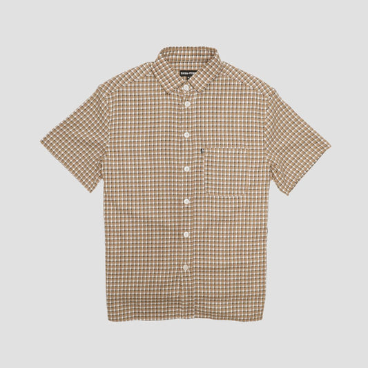 Passport Workers Check Shirt Shortsleeve Sand