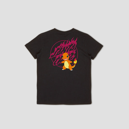 Santa Cruz X Pokemon Fire Type 1 Kids T-shirt Black