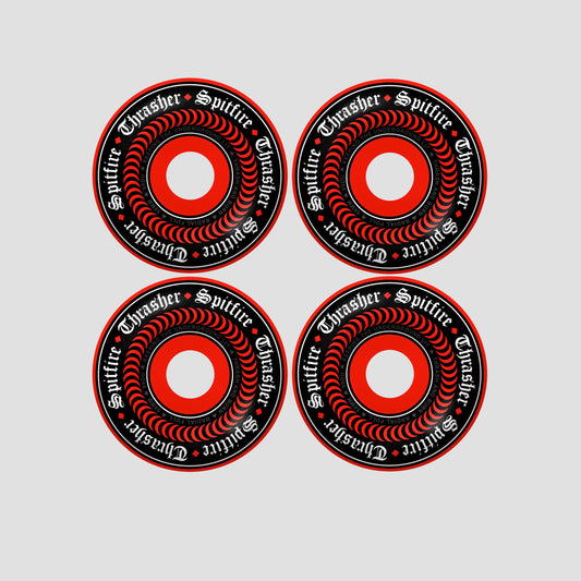Spitfire x Thrasher 58mm Oath F4 99 Radial Full Skateboard Wheels Red