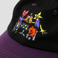Load image into Gallery viewer, Skateboard Cafe Cheers 6 Panel Cap Black / Purple
